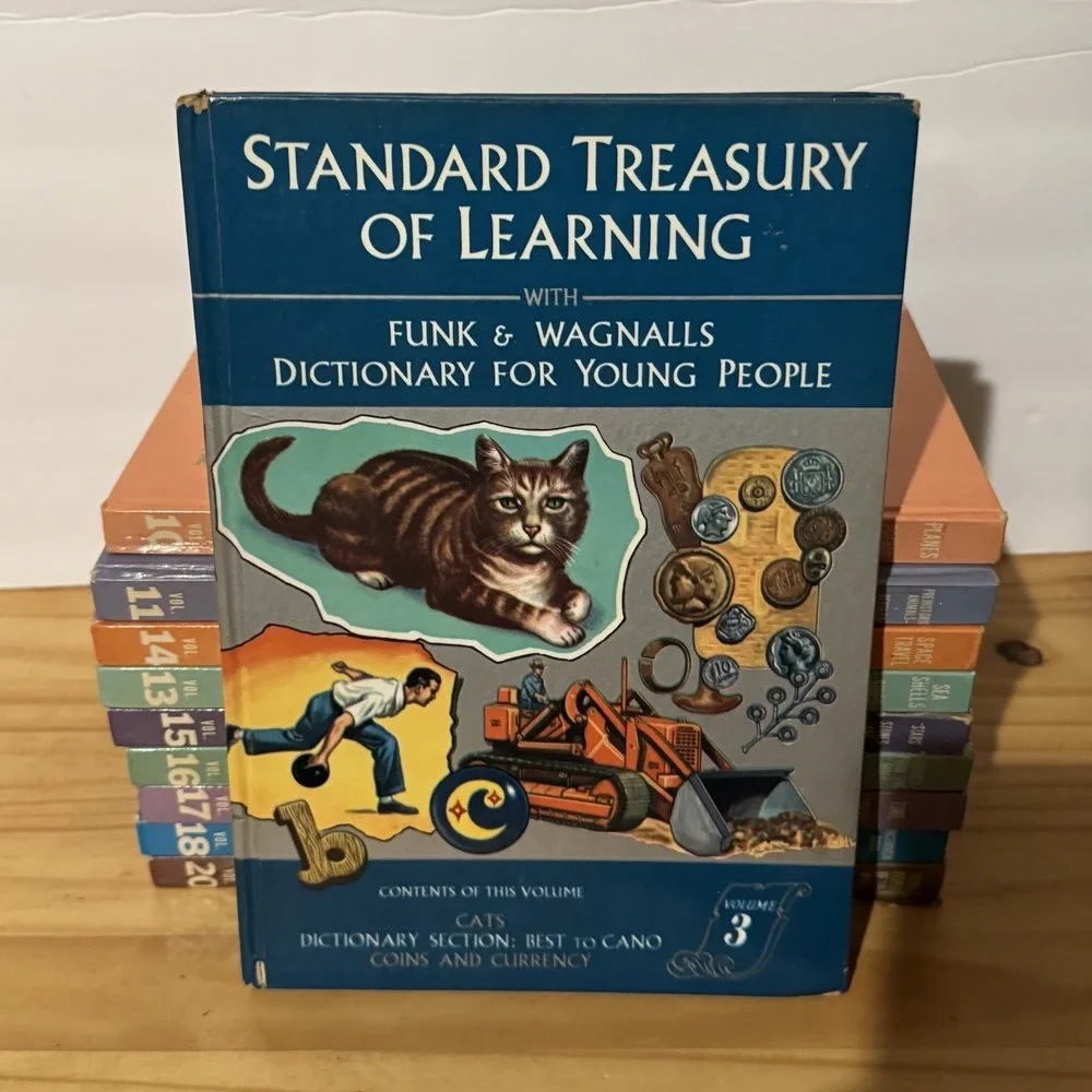 Funk & Wagnalls Standard Treasury of Learning 1960 Vintage Book Set 10 Volumes